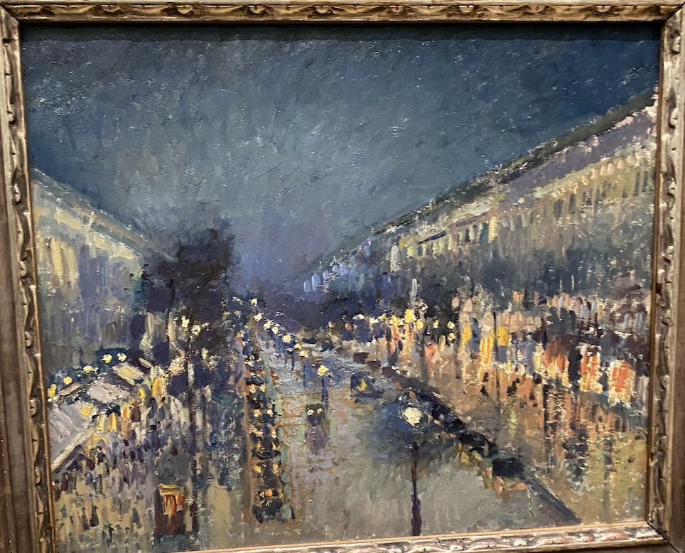 The Boulevard Montmartre at Night, Camille Pissarro