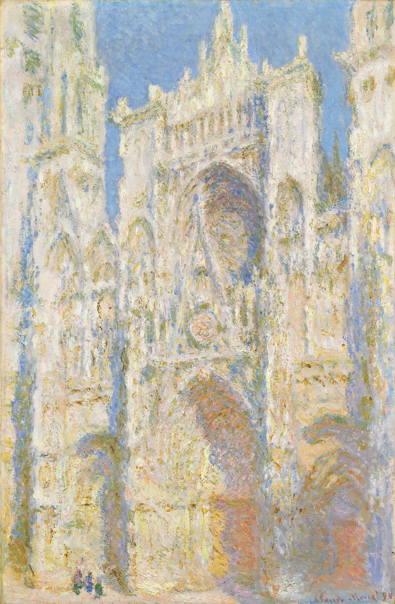 Rouen Cathedral, West Façade, Sunlight by Claude Monet